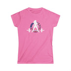 Women's Softstyle Tee -  WWLW USA Logo - Color Dark Logo Front & Plain Back