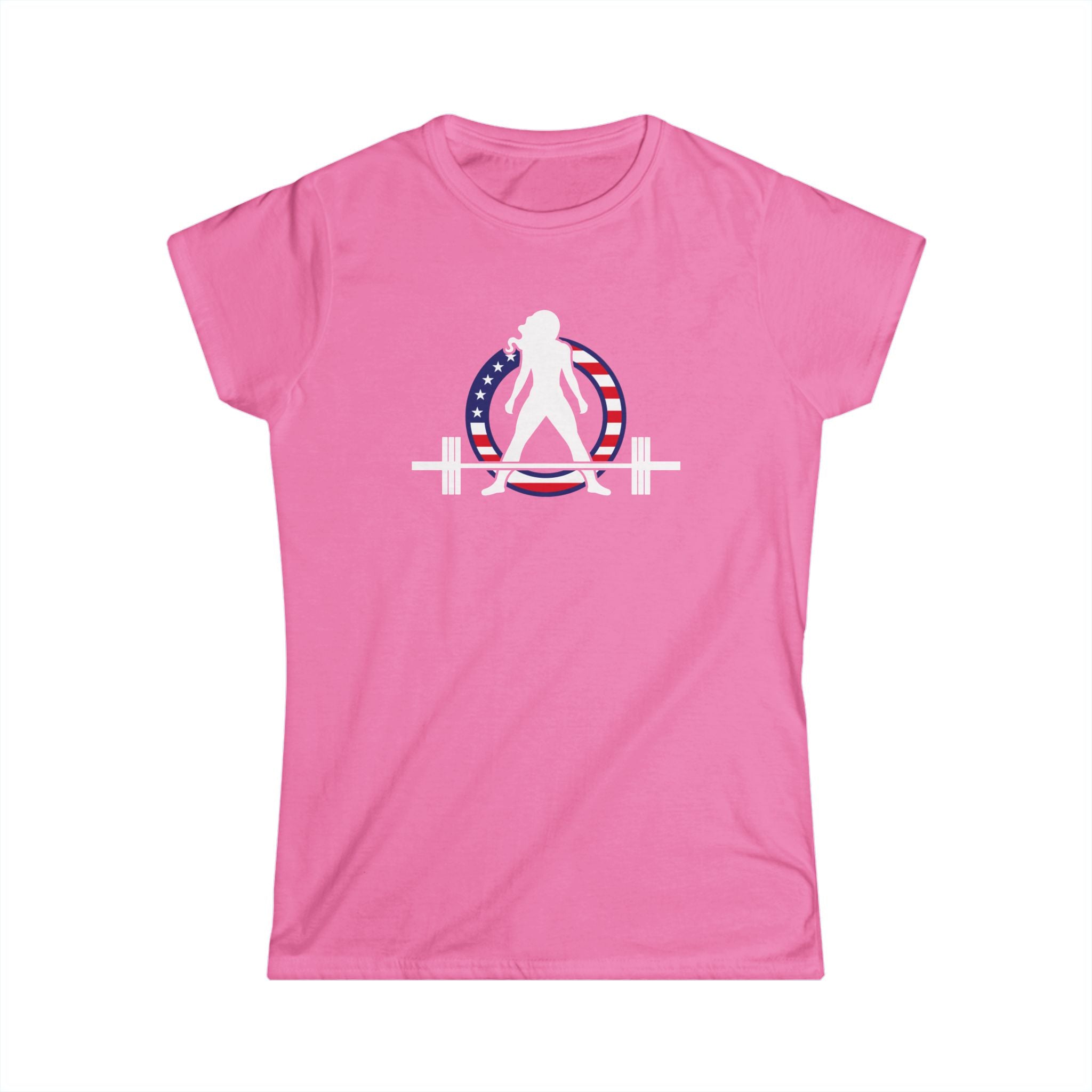 Women's Softstyle Tee -  WWLW USA Logo - Color Dark Logo Front & Plain Back