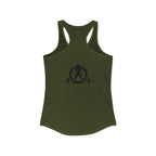 I Could Deadlift You - Women's Ideal Racerback Tank - Black Logo - Front & Back
