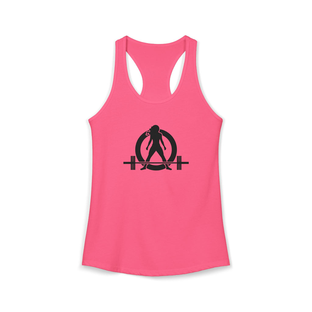 25 + 25 = 70 Women's Ideal Racerback Tank - Black Print Front & Back