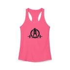 25 + 25 = 70 Women's Ideal Racerback Tank - Black Print Front & Back