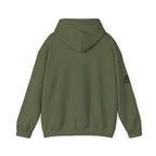 45 + 45 = 135 - Unisex Heavy Blend Hooded Sweatshirt  - Front Black & Shoulder Logo