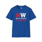 Heavy Weights Barbell Club  - Unisex Softstyle T-Shirt - Black Logo - Plain Back