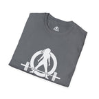 STRONG NOT SKINNY - Unisex Soft-style Tee - White Front & Back Logo