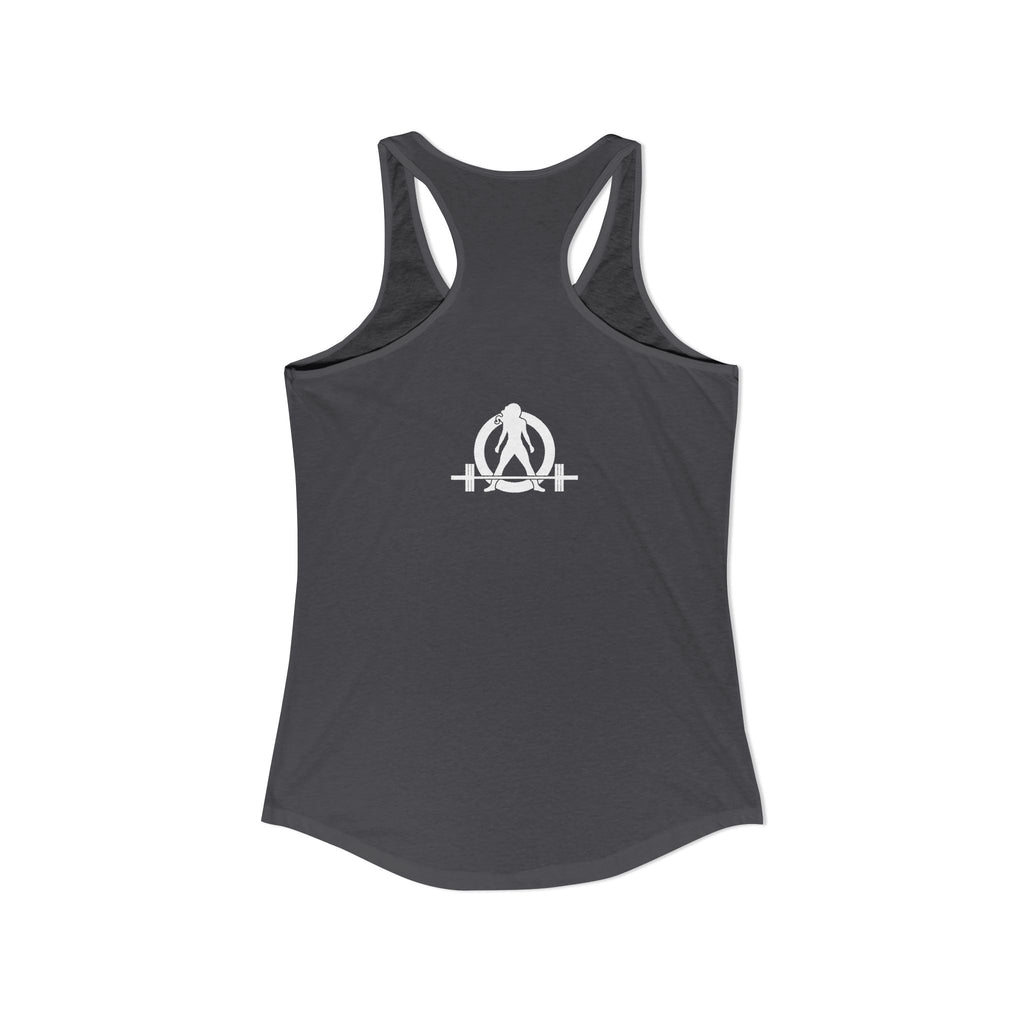 Built Different - Women's Ideal Racerback Tank - White Logo
