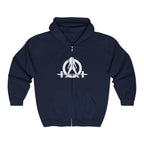 Grandma Lifts - Unisex Heavy Blend™ Full Zip Hooded Sweatshirt –White Logo Front & Back