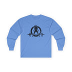 Lift Heavy Run Fast - Ultra Cotton Long Sleeve Tee - Black Logo Front & Back