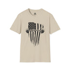 USA Barbell  - Unisex Softstyle T-Shirt - Black Logo - Plain Back