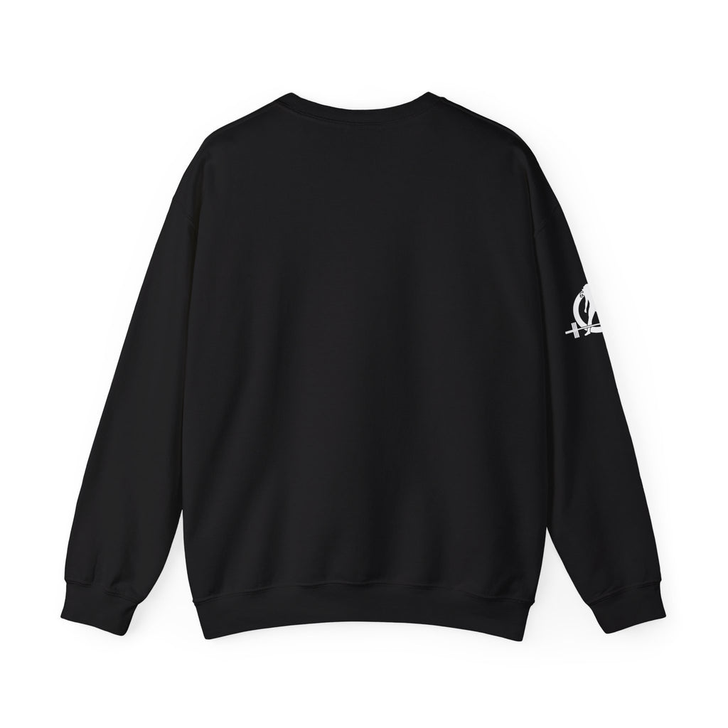 USA Barbell - Unisex Heavy Blend™ Crewneck Sweatshirt - White Logo