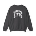 Grandma Lifts - Crewneck Sweatshirt — Front & Back White Logo
