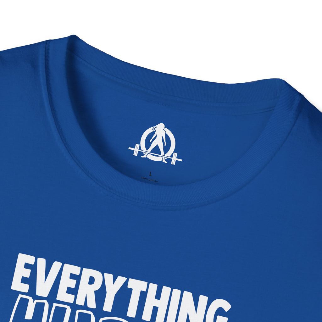 Everything Hurts & I'm Hungry  - Unisex Softstyle T-Shirt - Print on Front Plain Back