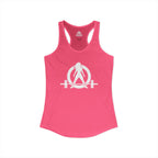Grandma Lifts - Women's Ideal Racerback Tank - White Logo Front & Back