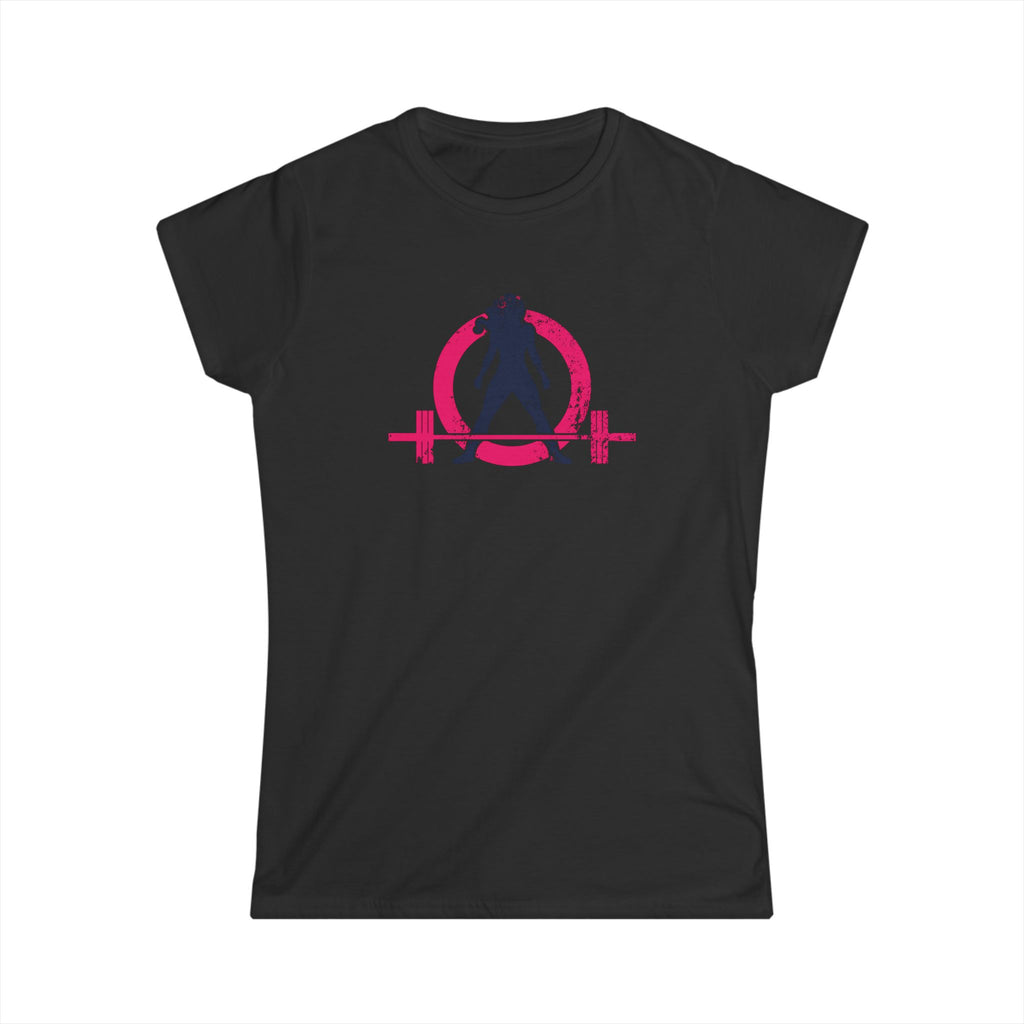 Strong Not Skinny - Women's Softstyle Tee - Distressed Color Logo Front & Back