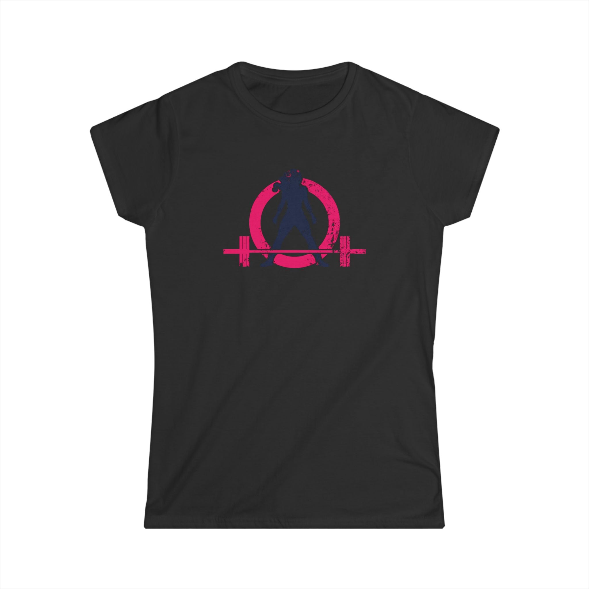 Strong Not Skinny - Women's Softstyle Tee - Distressed Color Logo Front & Back