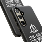 Tough Cases - I Don't Want To Look Skinny I Want To Look Like I Can Kick Your Ass - WWLW Logo