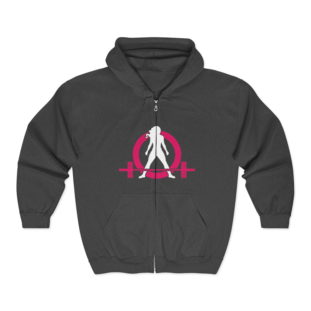 Unisex Heavy Blend™ Full Zip Hooded Sweatshirt – Classic Dark Logo 🖤