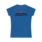 Good Girls Tone, Bad Girls Deadlift - Distressed Dark Logo - Women's Softstyle Tee
