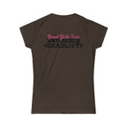 Good Girls Tone, Bad Girls Deadlift - Distressed Dark Logo - Women's Softstyle Tee