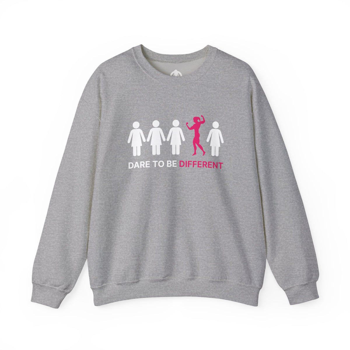 Dare To Be Different - Flex - Unisex Heavy Blend™ Crewneck Sweatshirt - Front  Logo Plain Back