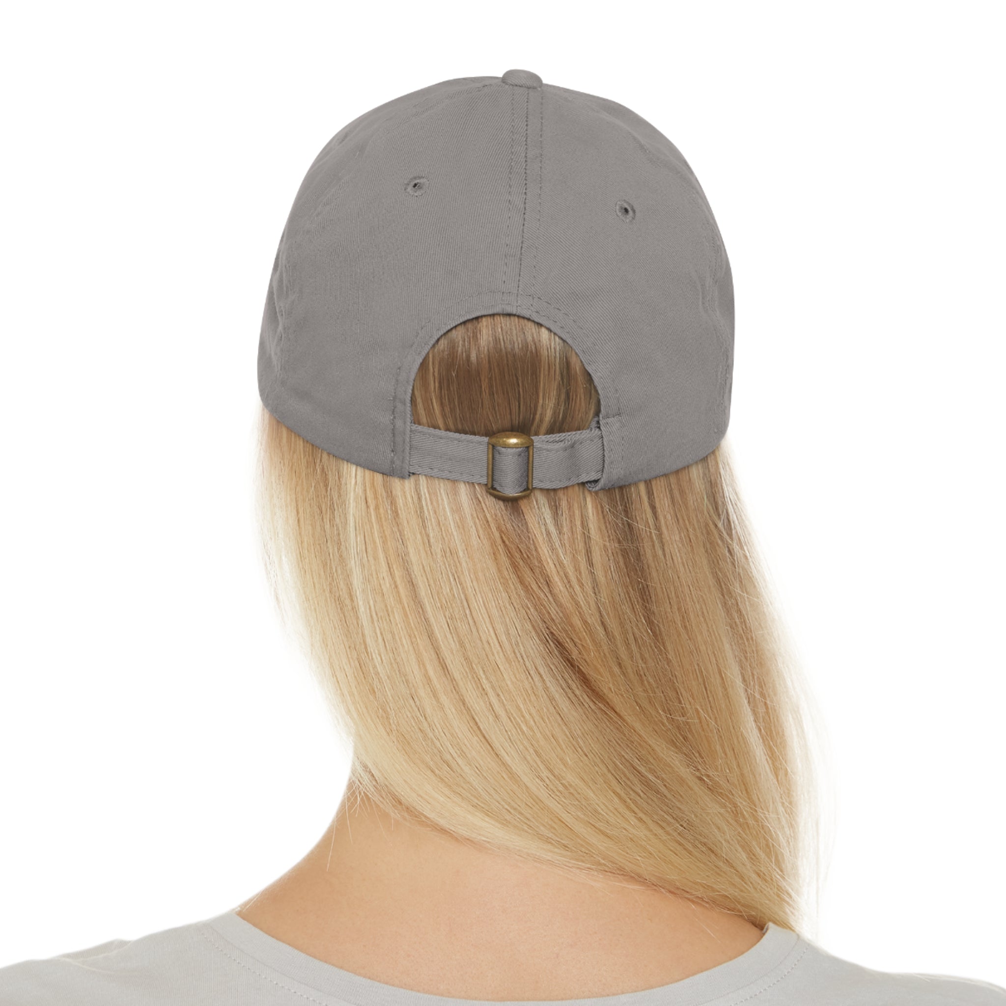 I Could Deadlift You - Dad Hat with Leather Patch (Rectangle) - White Font