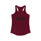 Goal Weight Strong AF - Simple - Women's Ideal Racerback Tank - Black Print Front & Back