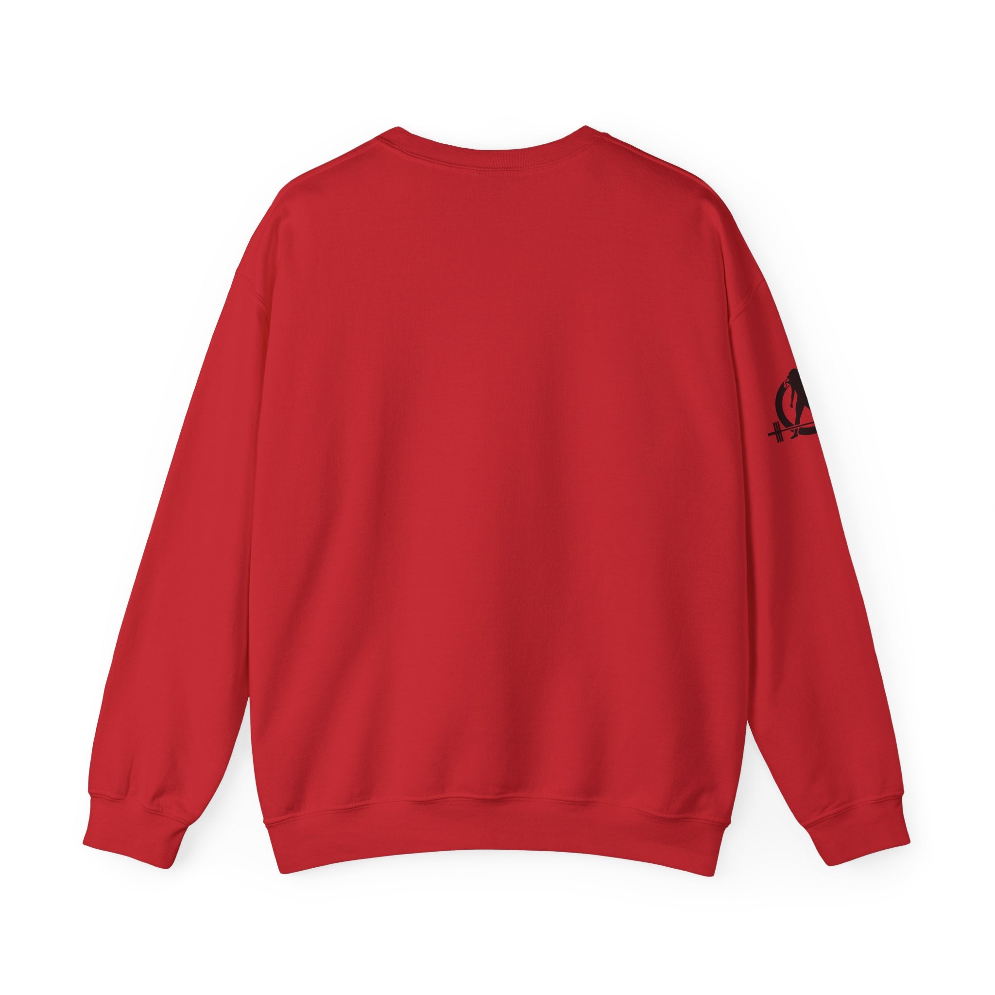 Iron Sharpens Iron - Unisex Heavy Blend™ Crewneck Sweatshirt - Front Black Logo - Plain Back