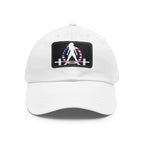 Dad Hat with Leather Patch (Rectangle) - USA Dark Logo