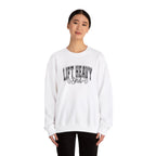 Lift Heavy Shit - Unisex Heavy Blend™ Crewneck Sweatshirt - Black Logo on Front