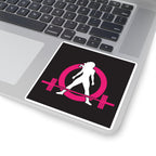 Square Stickers - Classic Black Logo