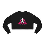 Women's Cropped Sweatshirt - Classic Logo - Plain Back