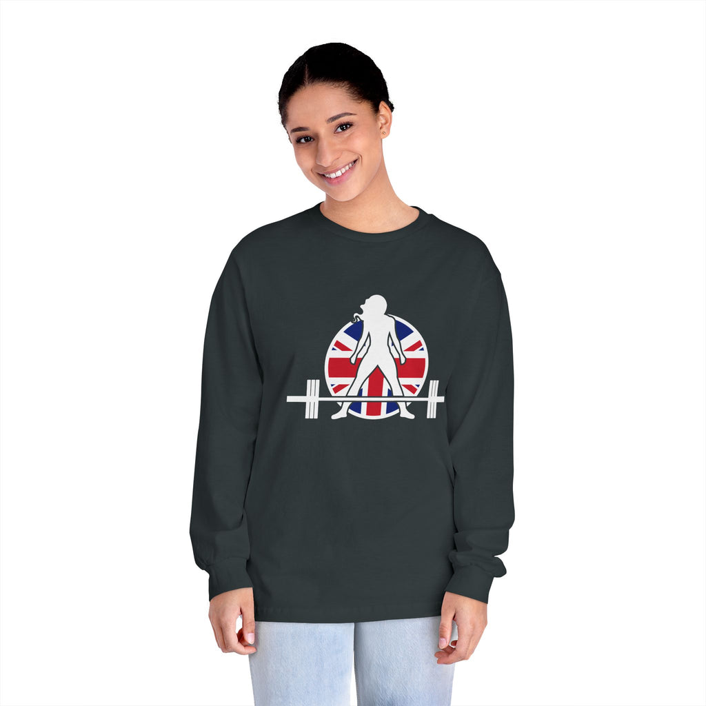 WWLW UK Logo - Unisex Long Sleeve T-Shirt - Black Logo Plain Back