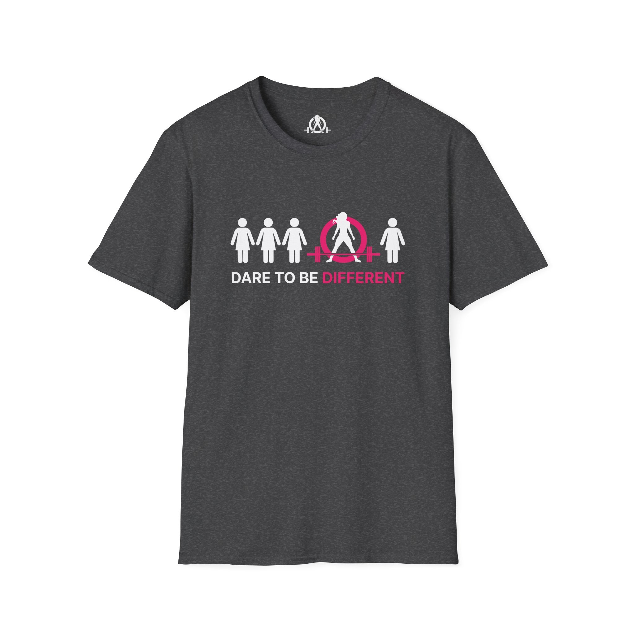Dare To Be Different - Deadlift - Unisex Softstyle T-Shirt - Front Logo Plain Back