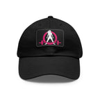 Distressed - Dad Hat with Leather Patch (Rectangle) - Color Font