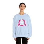 Distressed Logo - Unisex Heavy Blend™ Crewneck Sweatshirt - Inverted Color Logo