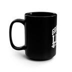 Grandma Lifts 15oz Black Coffee Mug — Funny Weightlifting Gift for Fit Grandmas