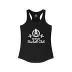 WWLW Barbell Club - Women's Ideal Racerback Tank - White Logo Plain Back