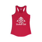 WWLW Barbell Club - Women's Ideal Racerback Tank - White Logo Plain Back