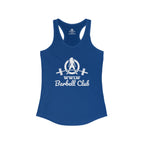 WWLW Barbell Club - Women's Ideal Racerback Tank - White Logo Plain Back