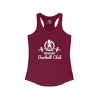 WWLW Barbell Club - Women's Ideal Racerback Tank - White Logo Plain Back