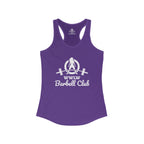 WWLW Barbell Club - Women's Ideal Racerback Tank - White Logo Plain Back
