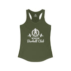 WWLW Barbell Club - Women's Ideal Racerback Tank - White Logo Plain Back