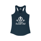 WWLW Barbell Club - Women's Ideal Racerback Tank - White Logo Plain Back