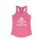 WWLW Barbell Club - Women's Ideal Racerback Tank - White Logo Plain Back