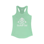 WWLW Barbell Club - Women's Ideal Racerback Tank - White Logo Plain Back