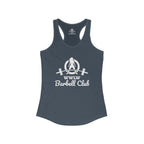 WWLW Barbell Club - Women's Ideal Racerback Tank - White Logo Plain Back
