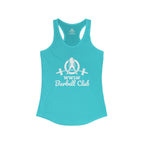 WWLW Barbell Club - Women's Ideal Racerback Tank - White Logo Plain Back