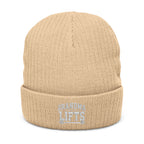 Grandma Lifts Embroidered Ribbed Knit Beanie