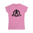 Good Girls Tone, Bad Girls Deadlift - Distressed Dark Logo - Women's Softstyle Tee