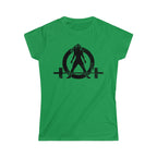 Good Girls Tone, Bad Girls Deadlift - Distressed Dark Logo - Women's Softstyle Tee
