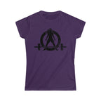 Good Girls Tone, Bad Girls Deadlift - Distressed Dark Logo - Women's Softstyle Tee